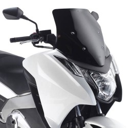 GIVI LOW SPORTS WINDSCREEN HONDA INTEGRA 700 2012-2013, INTEGRA 750 2014-2020, GLOSSY BLACK