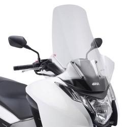 GIVI WINDSCHUTZSCHEIBE MIT HANDSCHUTZ HONDA INTEGRA 700 2012-2013, INTEGRA 750 2014-2020, CLEAR