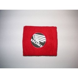 BRAZALETE PROTECTOR DEPÓSITO DE ACEITE DE FRENO CON EMBLEMA HONDA, ROJO