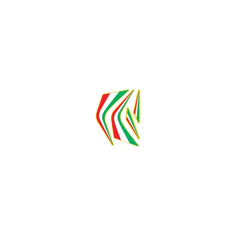 TRICOLOR STICKERS IM ITALIENISCHEN STIL STANDARDGRÖSSE 120X95 MM
