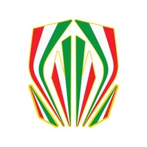 PEGATINAS TRICOLOR ESTILO ITALIANO TAMAÑO MEDIO 160X135 MM