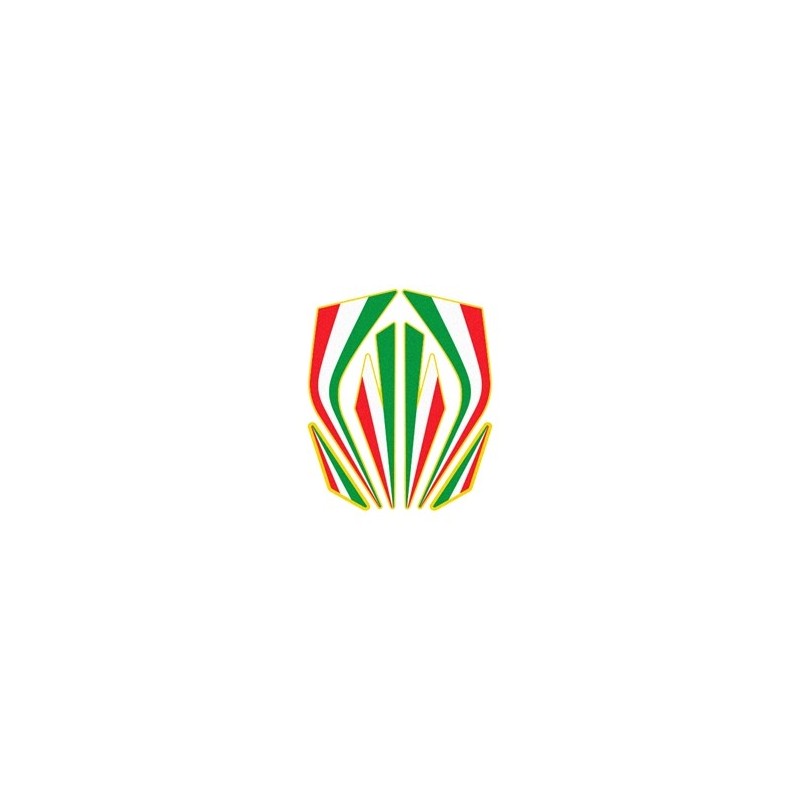 PEGATINAS TRICOLOR ESTILO ITALIANO TAMAÑO MEDIO 160X135 MM