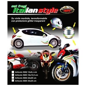 ITALIAN STYLE TRICOLOR STICKERS MEDIUM MEASURE MM 160X135