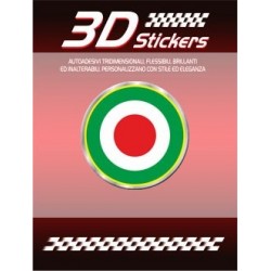 3D STICKER ITALIENISCHE FLAGGE COCCARDA DURCHMESSER 50 MM