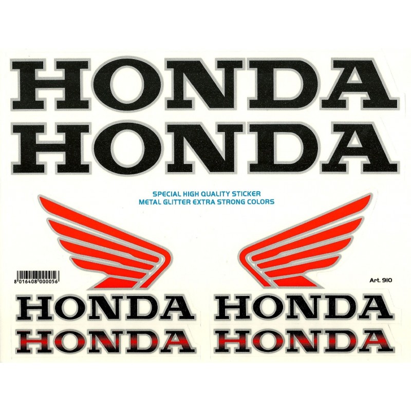 TECHNISCHES SPONSOR-AUFKLEBER-KIT DER SERIE 900 DECO, HONDA-TYP 20X24 CM