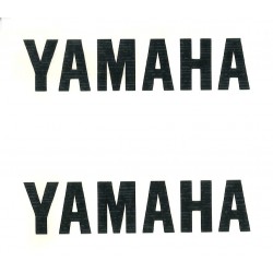 PAIR OF YAMAHA LOGO STICKERS, BLACK (9 CM)
