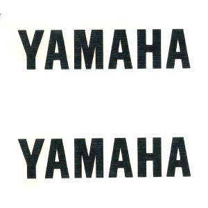PAR DE PEGATINAS CON EL LOGOTIPO YAMAHA, NEGRO (9 CM)