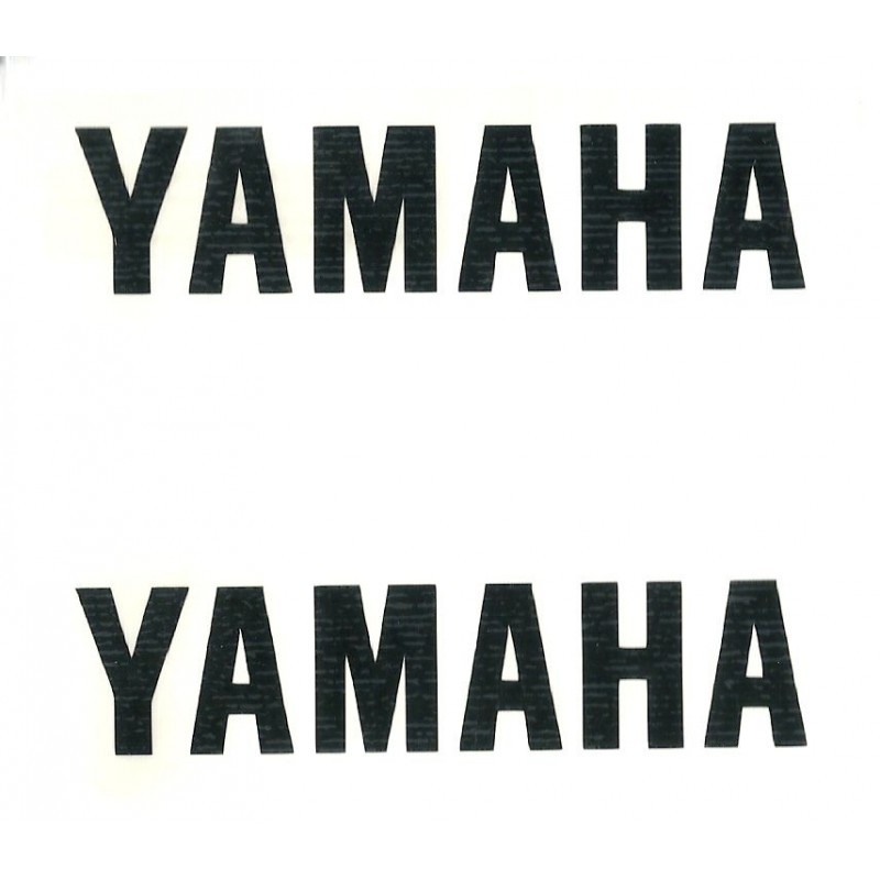 PAR DE PEGATINAS CON EL LOGOTIPO YAMAHA, NEGRO (16 CM)