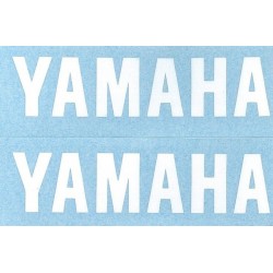 PAR DE PEGATINAS CON EL LOGOTIPO YAMAHA, BLANCO (16 CM)