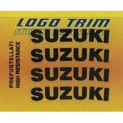 JUEGO DE ADHESIVOS SERIE TRIM CON LOGO "SUZUKI", NEGRO H 5 MM