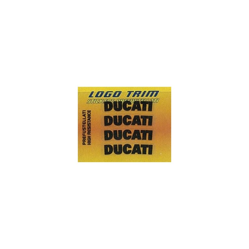 SET ADESIVI SERIE TRIM CON LOGO DUCATI, NERO H 5 MM