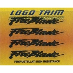 JUEGO DE PEGATINAS SERIE TRIM CON LOGOTIPO "FIREBLADE", NEGRO H 5 MM