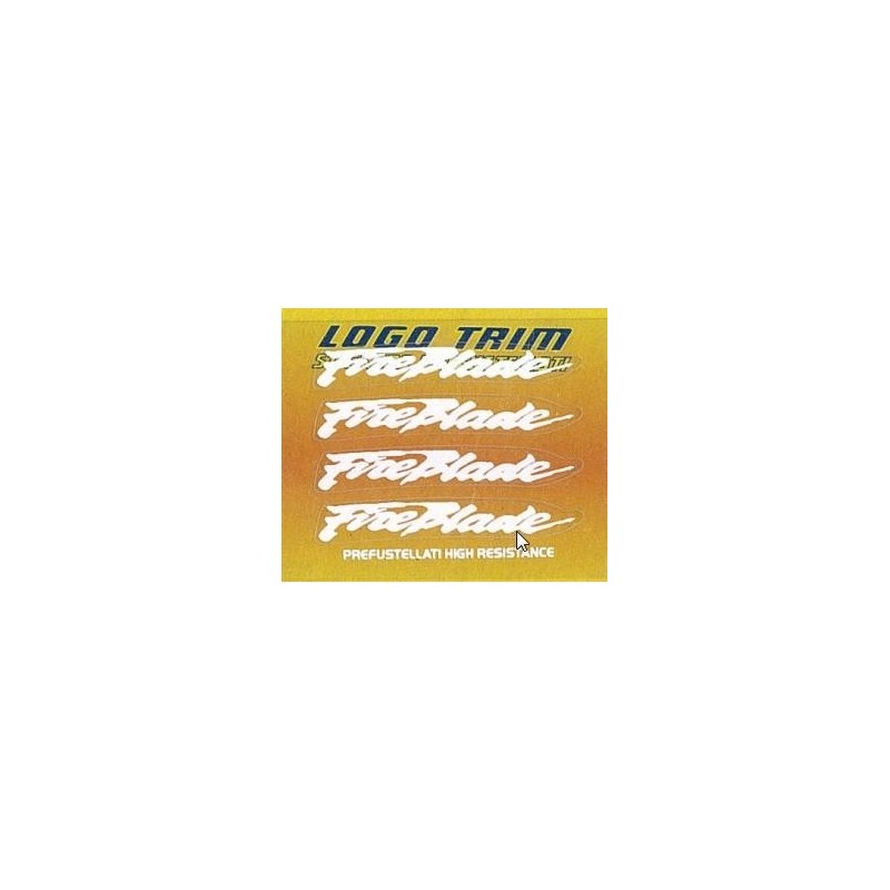 JUEGO DE ADHESIVOS SERIE TRIM CON LOGOTIPO "FIREBLADE", BLANCO H 5 MM