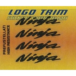 SET DE ADHESIVOS SERIE TRIM CON LOGO "NINJA", NEGRO