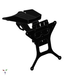 LICENSE PLATE SUPPORT DUCATI HYPERMOTARD 821 2013-2015, WITH ADJUSTABLE INCLINATION
