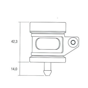 LIGHTECH ALUMINUM REAR BRAKE MASTER CYLINDER RESERVOIR