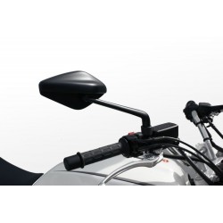 COPPIA SPECCHIETTI FAR UNIVERSALI PER MOTO NAKED, NERO, OMOLOGATI