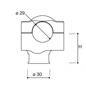 COPPIA RISER UNIVERSALI RIZOMA PER MANUBRI DIAMETRO 28,6 MM, ALTEZZA 42 MM