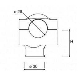 PAIR OF UNIVERSAL RISERS RIZOMA FOR HANDLEBARS DIAMETER 28.6 MM, HEIGHT 42 MM