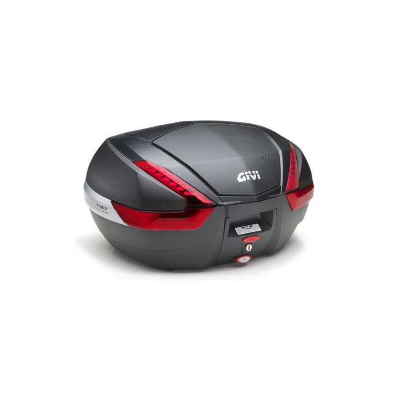 GIVI V47NN MONOKEY CASE, 47 LITERS, BLACK WITH CARBON LOOK COVER