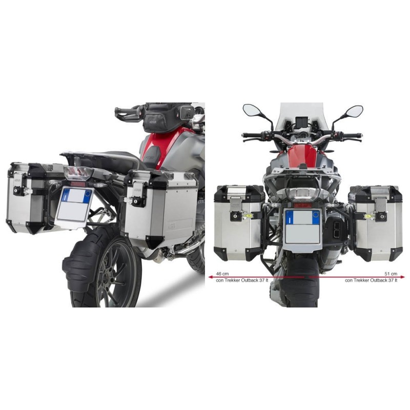 SPEZIFISCHER STAHLROHR-SEITENKOFFERTRÄGE GIVI FÜR KOFFER MONOKEY CAM-SIDE TREKKER OUTBACK BMW R 1200 GS 2013