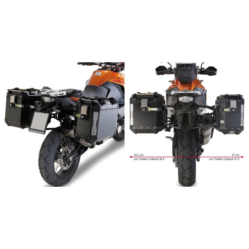 SPEZIFISCHER STAHLROHR-SEITENKOFFERTRÄGE GIVI FÜR KOFFER MONOKEY CAM-SIDE TREKKER OUTBACK KTM ADVENTURE 1190/R 2013-2016