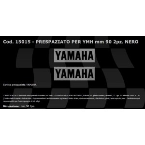 PAR DE PEGATINAS CON EL LOGOTIPO YAMAHA, NEGRO (9 CM)