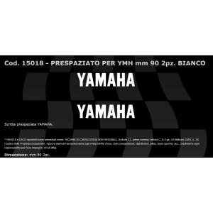 PAR DE PEGATINAS CON EL LOGOTIPO YAMAHA, BLANCO (9 CM)