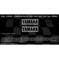 PAIR OF YAMAHA LOGO STICKERS, BLACK (16 CM)