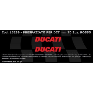 PAAR DUCATI LOGO STICKERS, ROT (KLEIN) MM 70 (2 ST)