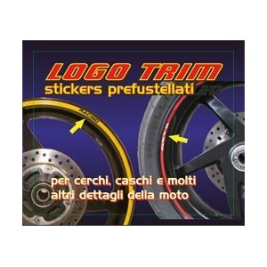 JUEGO DE ADHESIVOS SERIE TRIM CON LOGO "FACTORY", BLANCO, H 5 MM