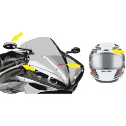 SET ADESIVI SERIE TRIM CON LOGO FIREBLADE, NERO H 5 MM