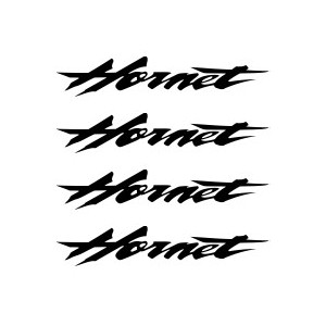 TRIM SERIE AUFKLEBER MIT "HORNET" -LOGO, SCHWARZ H 5 MM