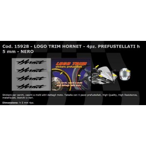 STICKERS SET TRIM SERIES WITH "HORNET" LOGO, BLACK H 5 MM