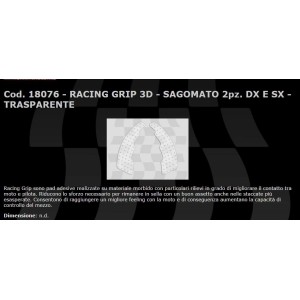 PAIR OF RACING GRIP 3D SHAPES, TRANSPARENT