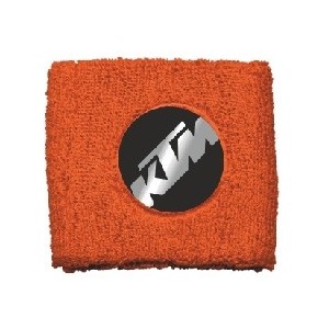 BRAKE OIL TANK PROTECTION CUFF WITH KTM EMBLEM, ORANGE