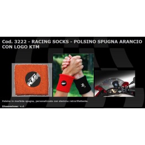 BRAKE OIL TANK PROTECTION CUFF WITH KTM EMBLEM, ORANGE