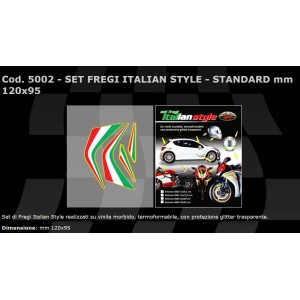 ITALIAN STYLE TRICOLOR STICKERS STANDARD SIZE MM 120X95