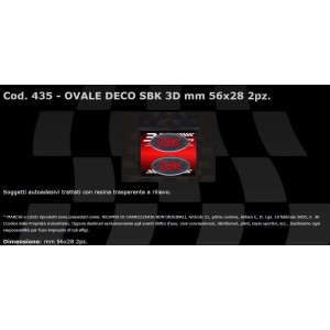 PEGATINA 3D OVAL DECO SBK MM 56X28 2UD.