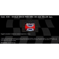 ADESIVO 3D OVALE DECO HRC MM 56X28 (2 PZ)
