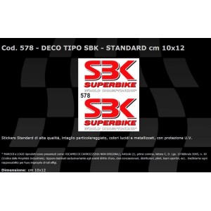 STICKER DECO TYPE SBK - STANDARD CM 10X12