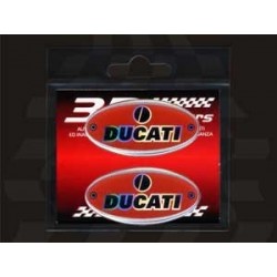 3D STICKER OVAL DECO DUCATI MM 56X28 (2 PCS)