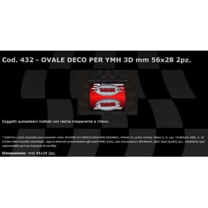 3D STICKER OVAL DECO YAMAHA MM 56X28 (2 PCS)
