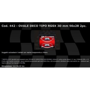 STICKER 3D OVAL DECO GSX-R MM 56X28 (2 ST)