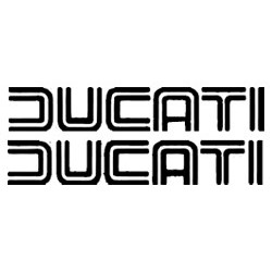 STICKER WRITTEN DUCATI GEWINDE SCHWARZ 200 MM (2 ST)