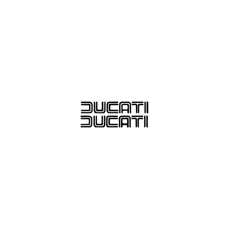 STICKER WRITTEN DUCATI GEWINDE SCHWARZ 200 MM (2 ST)