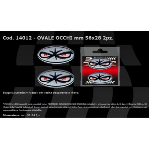 PEGATINA 3D OVALO DECO OJOS MM 56X28 2UD.