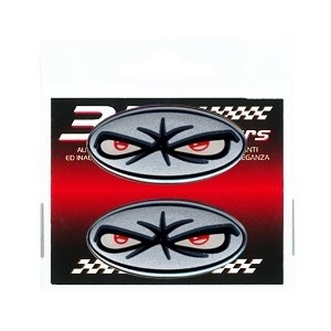 ADESIVO 3D OVALE DECO OCCHI MM 56X28 (2 PZ)