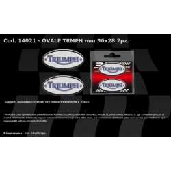 STICKER 3D OVAL DECO TRIUMPH 56X28 MM (2 ST)