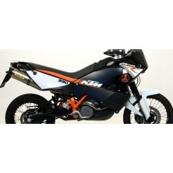 PAIR OF ARROW RACE-TECH EXHAUST KTM 990 ADVENTURE 2008-2012, TITANIUM/CARBON, CATALYTICS